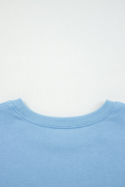 Floral Patchwork Pullover and Sweatpants Lounge Set