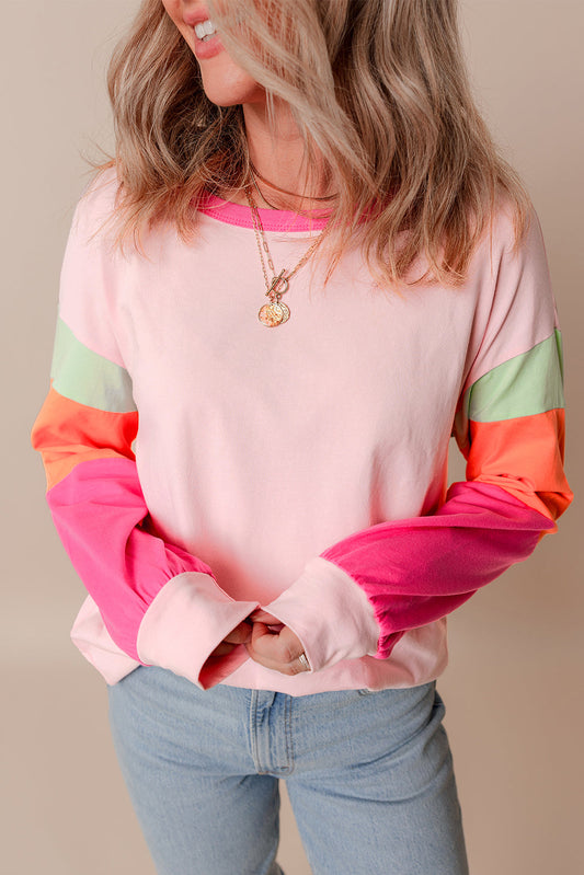 Valentina Long Sleeve Loose Top Threaded Pear Aaria Tees