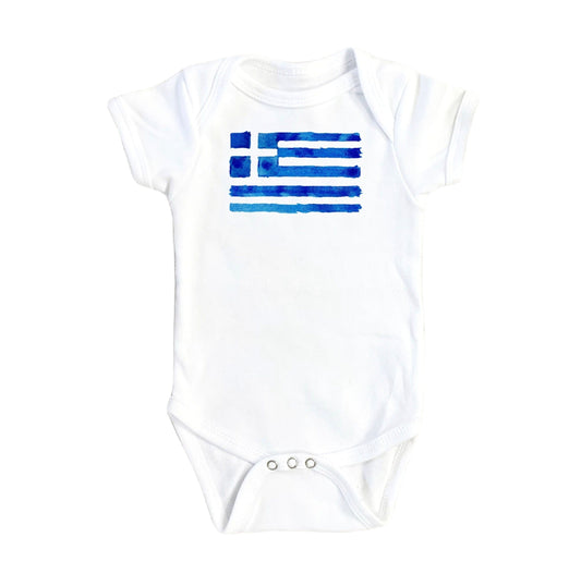 Greek Flag - Baby Boy Girl Clothes Infant Onesie® Funny Cute Newborn GS1