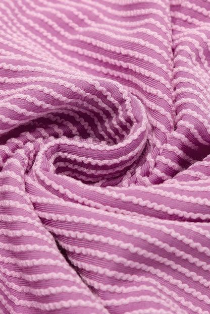 Solid Corded Short Sleeve Tee and Shorts Set