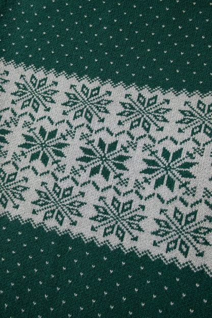 Plus Size Christmas Snowflake Crewneck Sweater