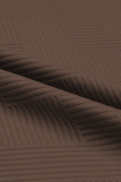 Solid Textured T-Shirt and Drawstring Pants Set