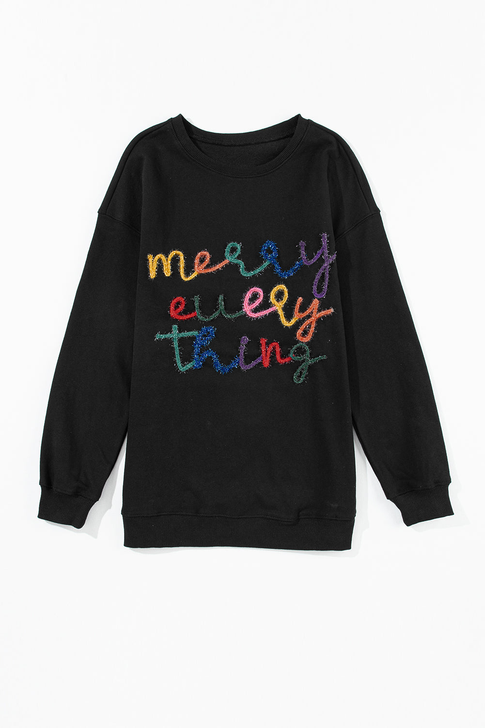 Christmas Merry Every Thing Tinsel Sweatshirt