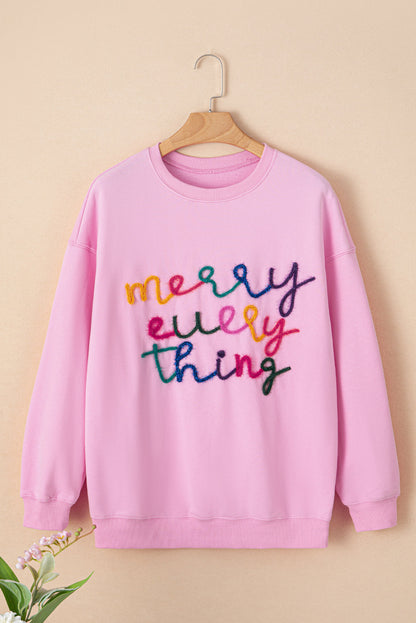 Christmas Merry Every Thing Tinsel Sweatshirt
