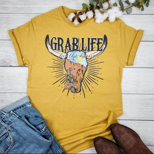 Grab Life By The Horns Graphic Tee