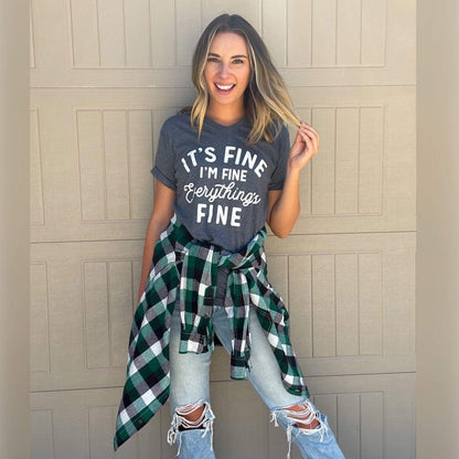 It's Fine I'm Fine Everything Is Fine Graphic Tee