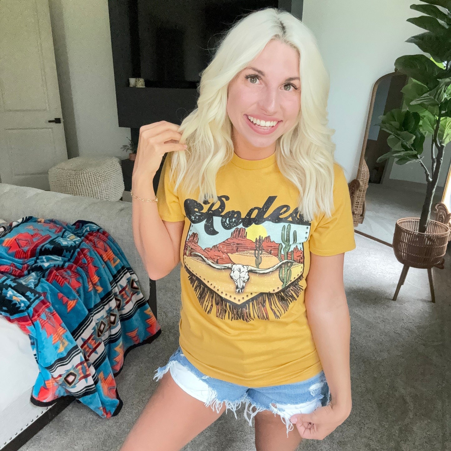 Rodeo Fringe Longhorn Graphic Tee