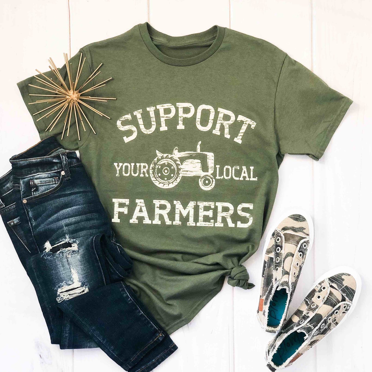 Support Your Local Farmers Graphic Tee