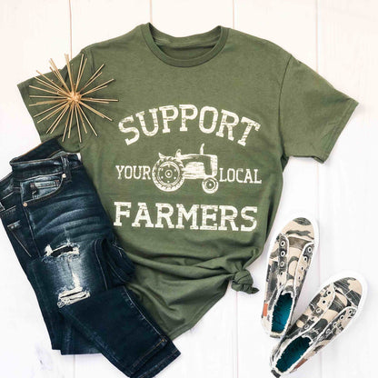 Support Your Local Farmers Graphic Tee