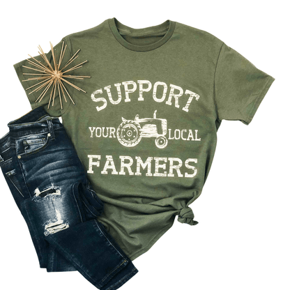 Support Your Local Farmers Graphic Tee