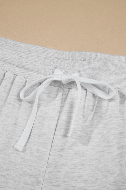 Plus Size Colorblock Pullover and Shorts Set