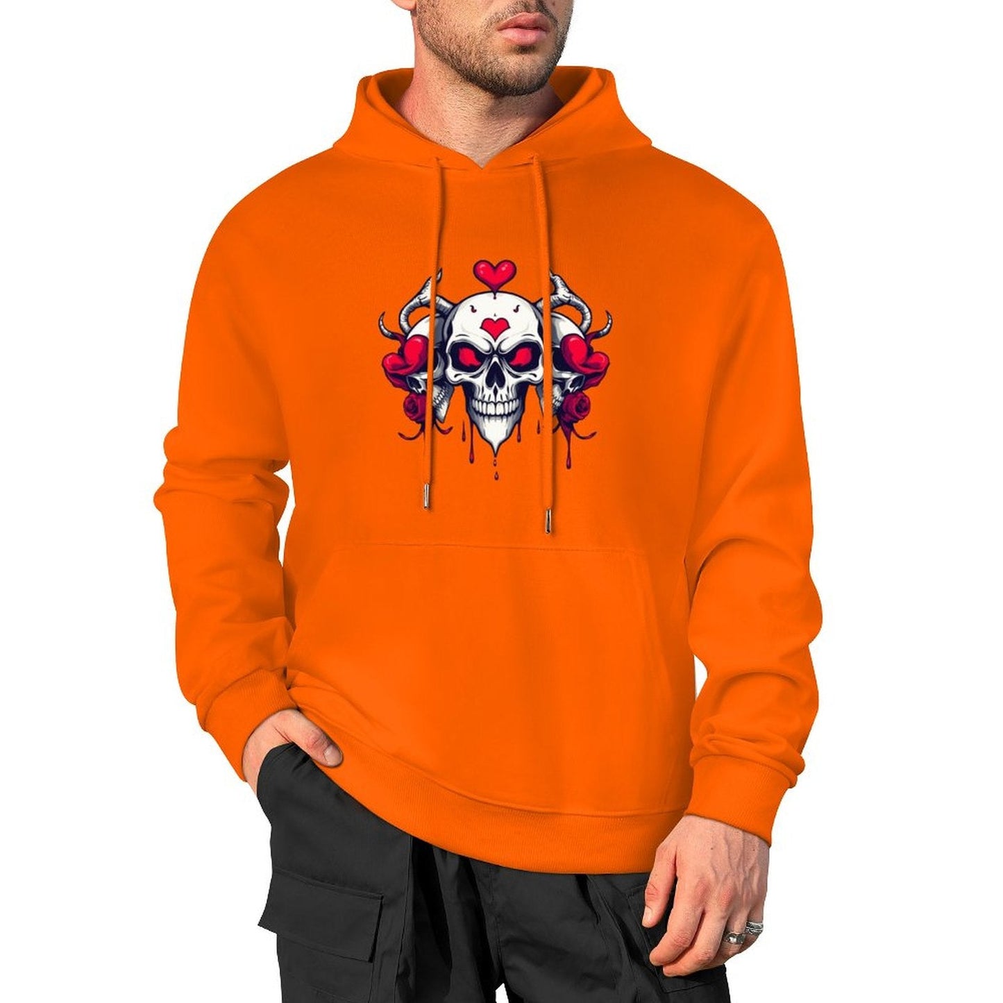 Munsieur Bleeding Royalty: Skull Hoodie for Men
