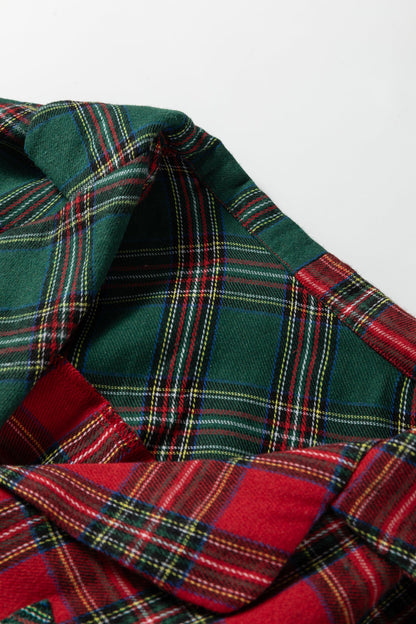 Christmas Plaid Patchwork Pajama Set