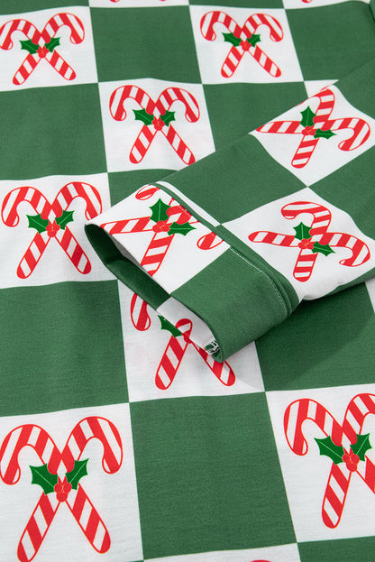 Christmas Holly Jolly Checker Pajama Set