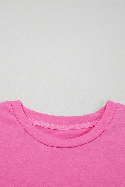 Solid Short Sleeve Crew Neck Tee