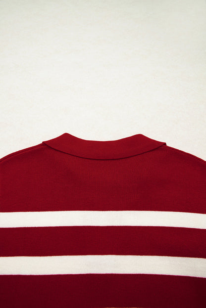 Ariya Stripe Collared Sweater