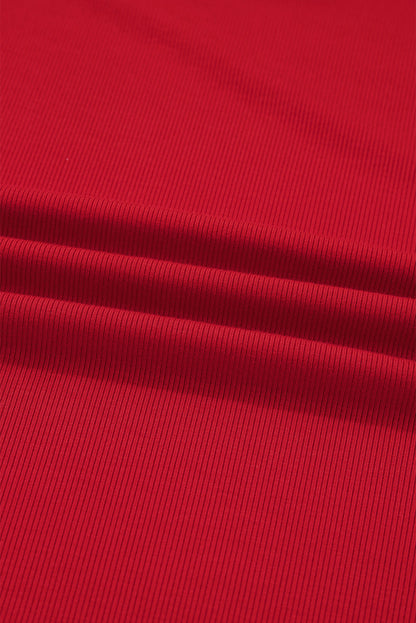 Plus Size Christmas Plaid Pearl Ruffle Sleeve Holiday T-shirt