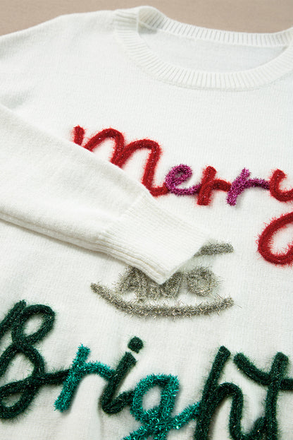 Christmas Merry and Bright Tinsel Sweater