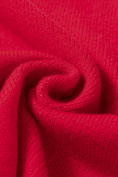 Christmas Merry Sequin Sleeve Turtleneck Sweater