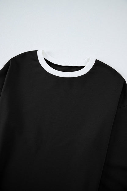 Varsity Stripe Patchwork Pullover and Pant Set