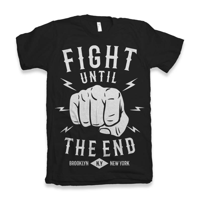 Fight Until Men's Bamboo Viscose/Organic Cotton Short Sleeve Graphic T-Shirt