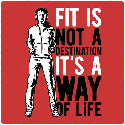 Fit is not a destination Men's Bamboo Viscose/Organic Cotton Short Sleeve Graphic T-Shirt