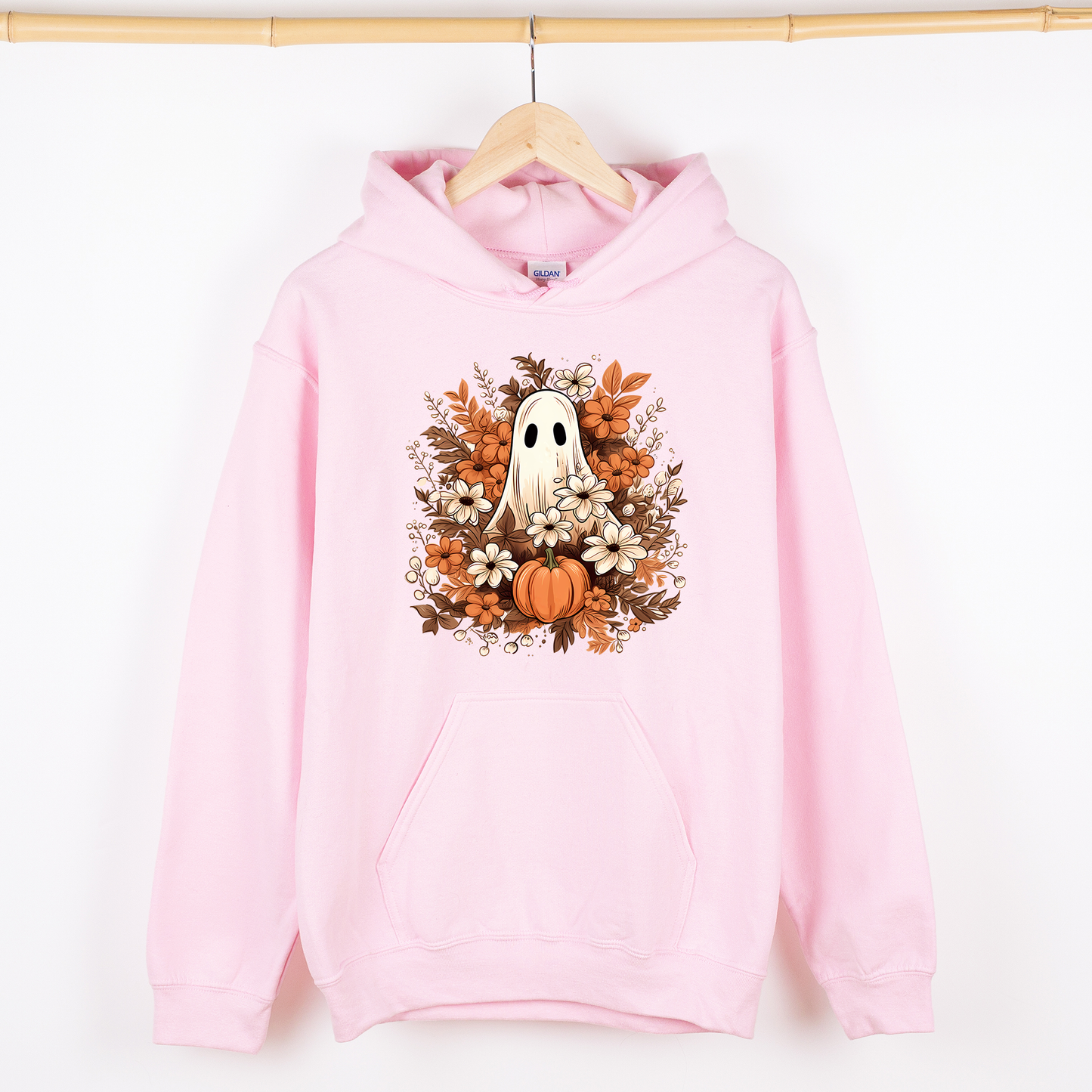 Floral Ghost, Trending, Vintage, Halloween, Witch, Spooky, Graphic Hoodie, Hooded Sweatshirt