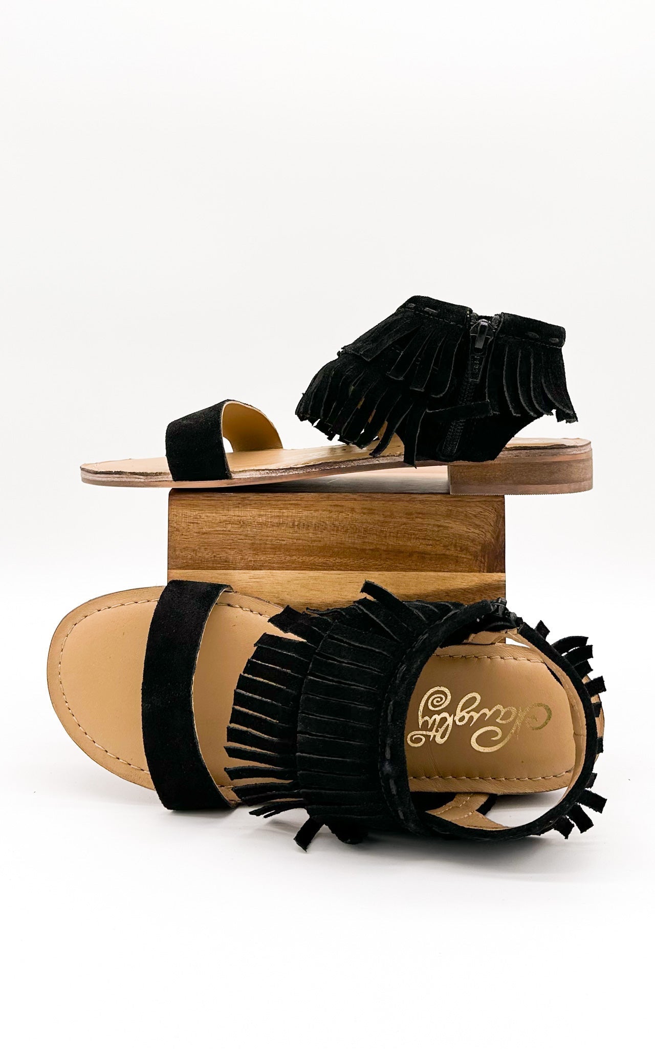 Fringe Star Sandal in Black (Online Exclusive)