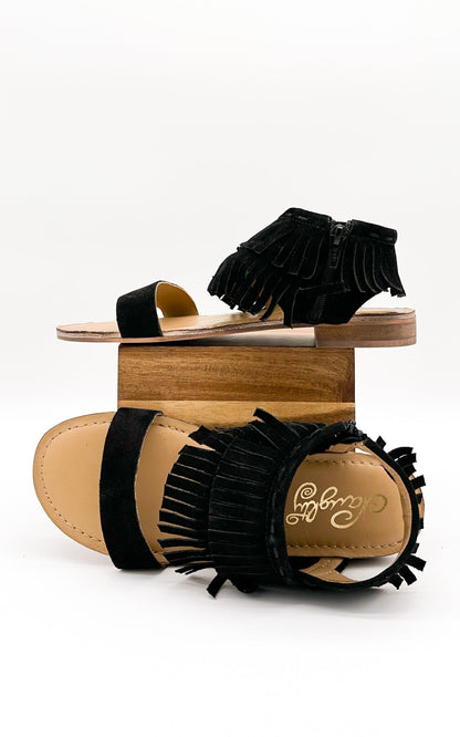 Fringe Star Sandal in Black (Online Exclusive)