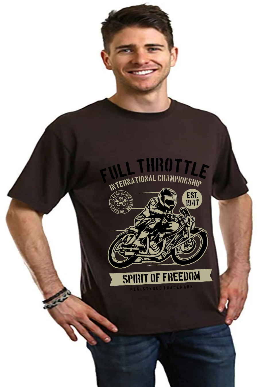 Fuul Throttle Men's Bamboo Viscose/Organic Cotton Short Sleeve Graphic T-Shirt