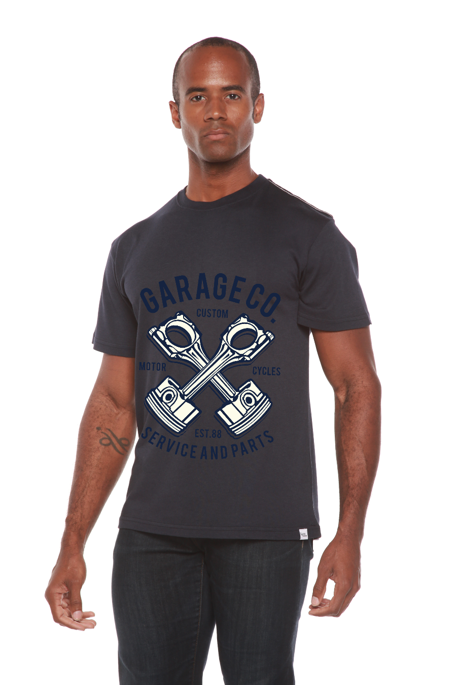 Garage Co Men's Bamboo Viscose/Organic Cotton Short Sleeve Graphic T-Shirt