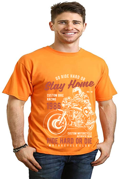 Go Ride Hard Men's Bamboo Viscose/Organic Cotton Short Sleeve Graphic T-Shirt