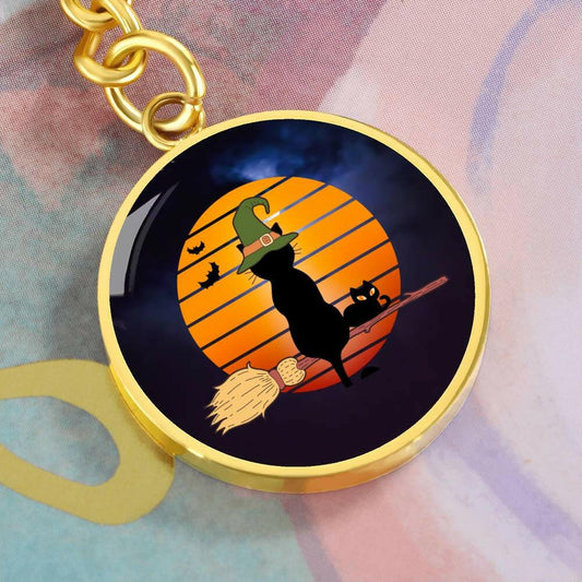 Halloween Cat Keychain