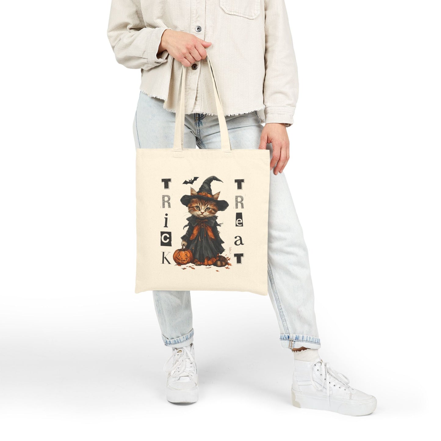 Halloween Cat Trick or Treat Tote Bag