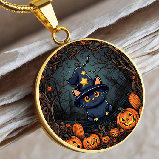Halloween Kitty Necklace