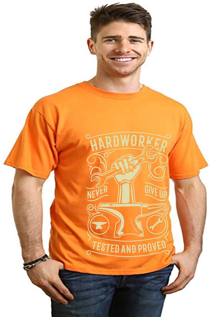 Hard Worker Men's Bamboo Viscose/Organic Cotton Short Sleeve Graphic T-Shirt