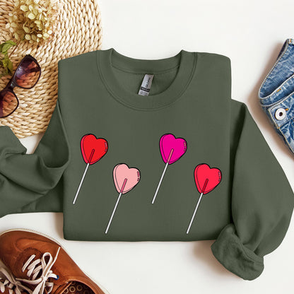Valentine's Candy, Lollipop, Sweet Heart, Sweatshirt, Valentine's Day