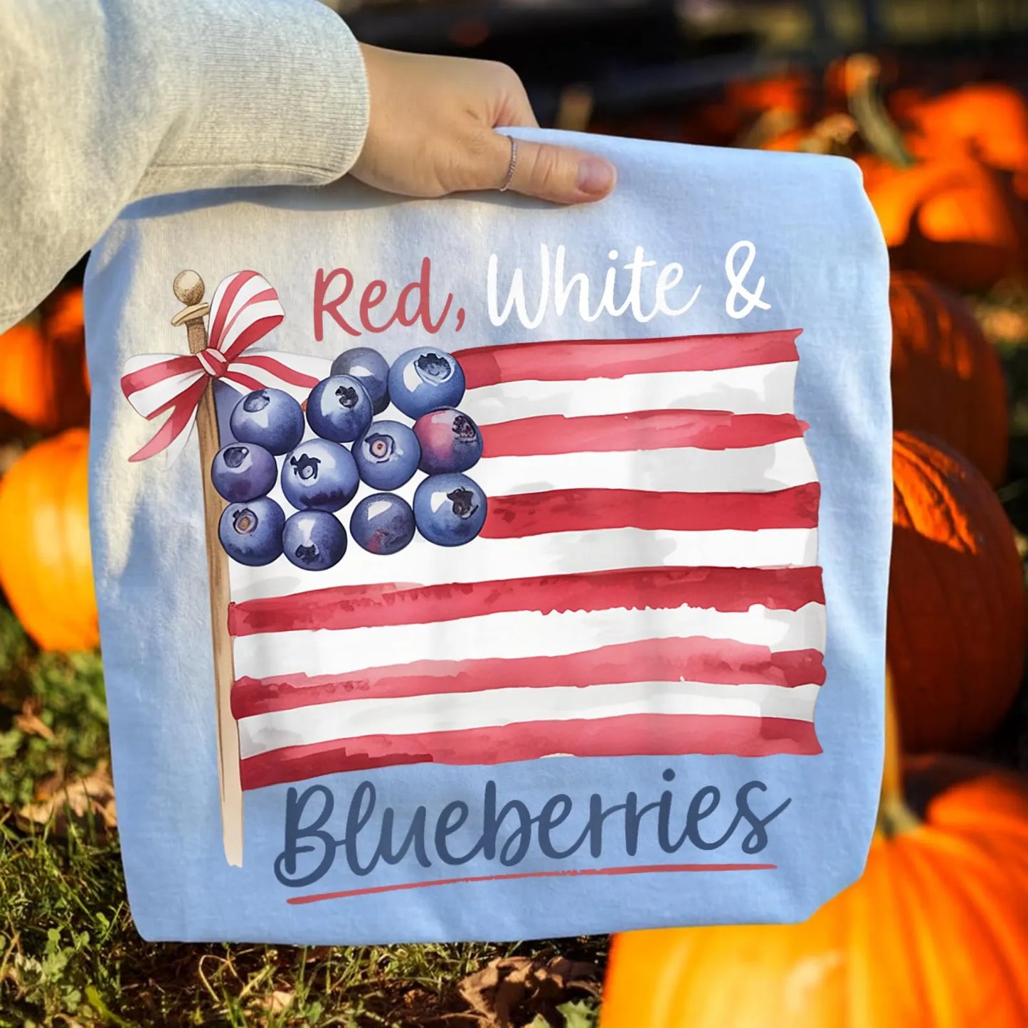 Red, white and Blueberries  tee or crewneck