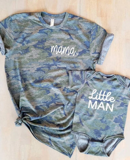 Mama and Kid Camo Matching Tees