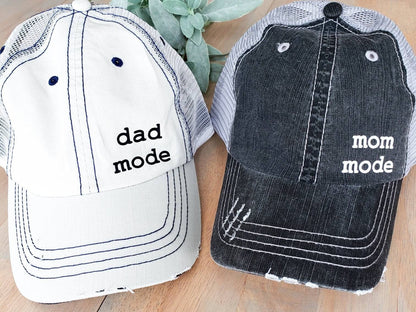 Mom and Dad Hats • Mom Mode Dad Mode Hat