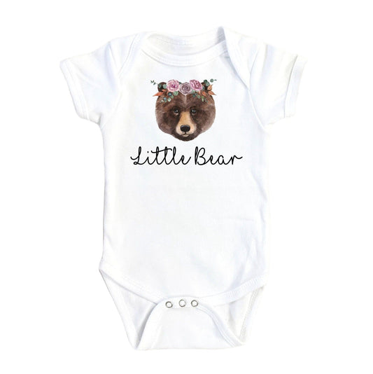 Bear Floral - Baby Boy Girl Clothes Infant Bodysuit Funny Cute Newborn