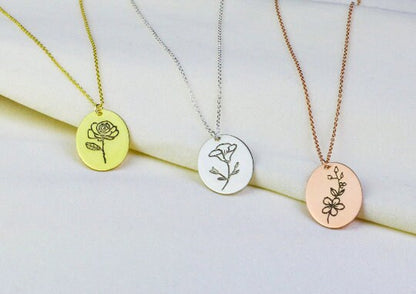 Birthday Month Flower Necklace