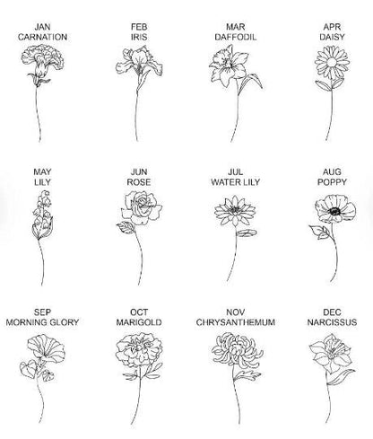 Birthday Month Flower Necklace