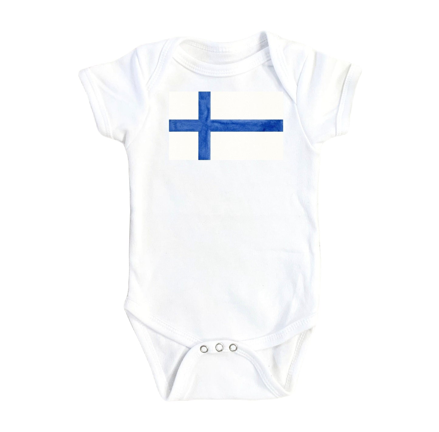 Finland Flag - Baby Boy Girl Clothes Infant Bodysuit Funny Cute Newborn