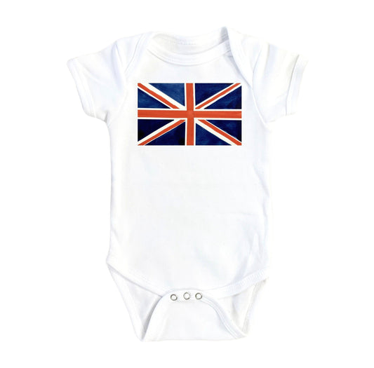 British Flag - Baby Boy Girl Clothes Infant Bodysuit Funny Cute Newborn