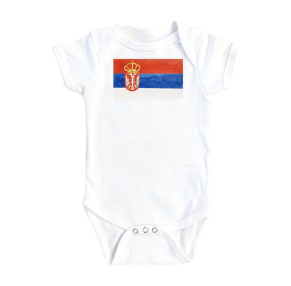 Serbian Flag - Baby Boy Girl Clothes Infant Bodysuit Funny Cute Newborn