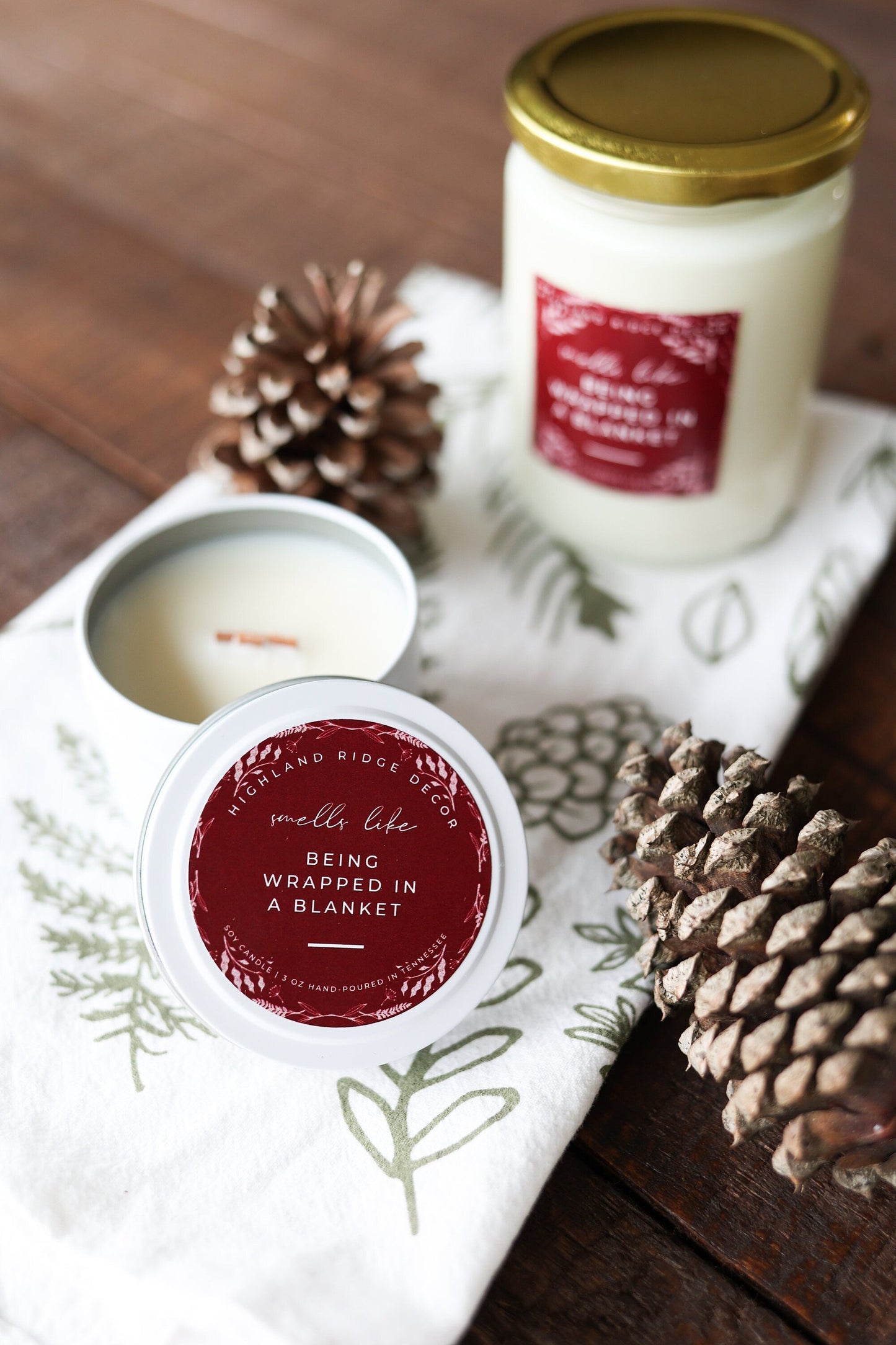 "Being Wrapped In A Blanket" Candle Tin