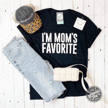 I'm Mom's Favorite - Black Tee
