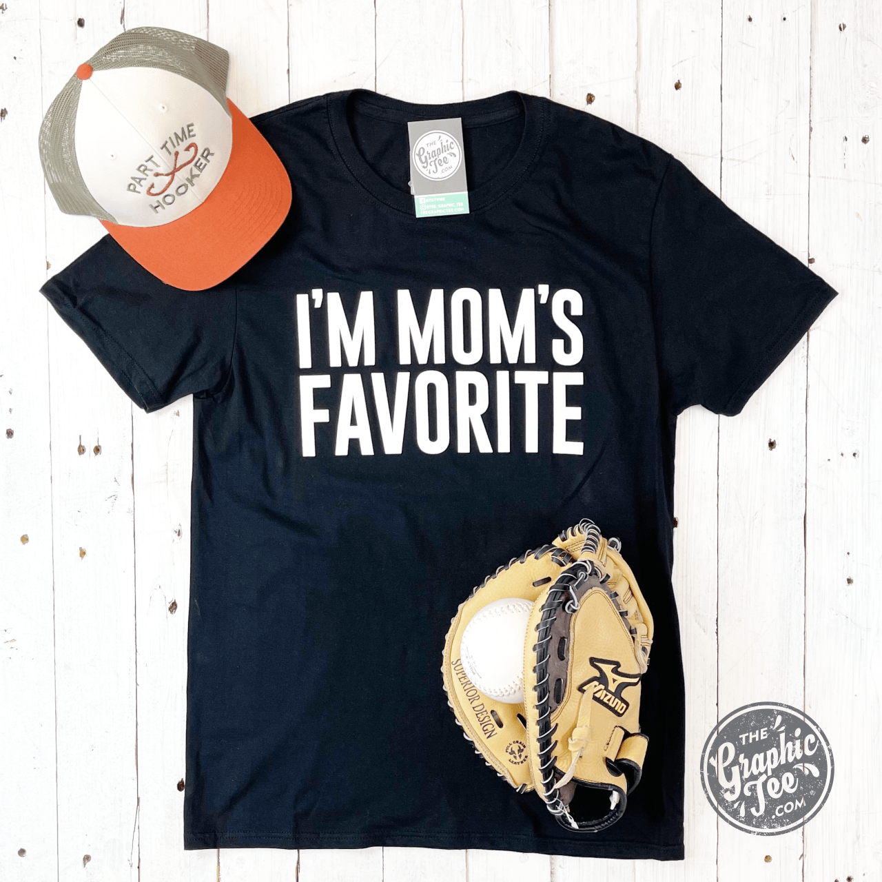 I'm Mom's Favorite - Black Tee