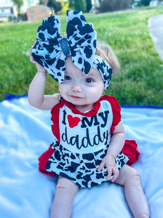 Cow I love my daddy Romper